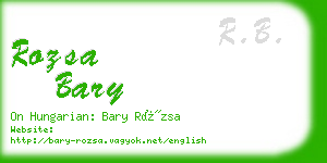 rozsa bary business card